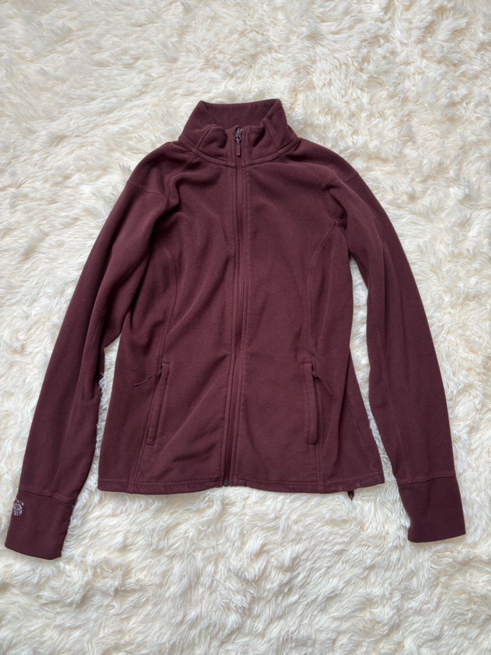 Mountain Hardwear Womens Fleece Full Zip Jacket Size M Burgundy